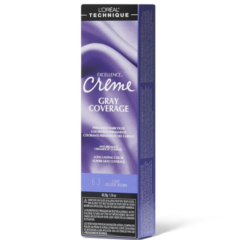 L’Oreal 6.3 Light Golden Brown Permanent Crème Hair Color Bundle of two